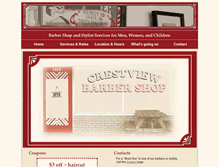 Tablet Screenshot of crestviewbarbershop.com